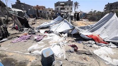 استشهاد فلسطيني إثر قصف الاحتلال خيمة في خان يونس