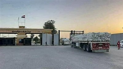 الهلال الأحمر يدفع بـ 7,500 طن مساعدات إلى غزة عبر قافلة «زاد العزة» 133