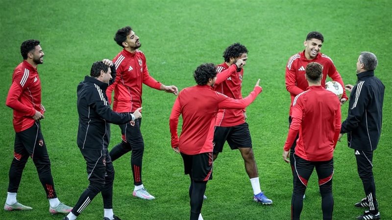 جانب من مران الأهلي