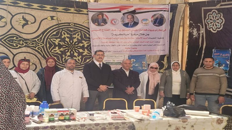 جانب من فعاليات القافلة البيطرية بالغربية