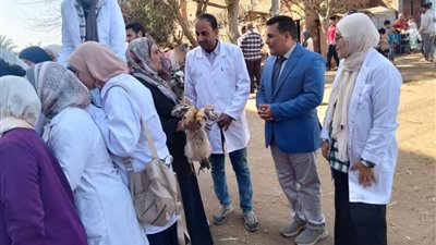 عميد طب بيطري مدينة السادات يترأس قافلة بيطرية لخدمة أهالي المصيلحة بالمنوفية