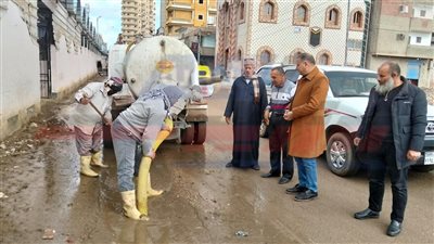 كسح مياه الأمطار بمراكز ومدن كفرالشيخ