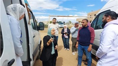 الكشف على ٨٧٥ مواطنًا خلال يومي القافلة الطبية بمركز شباب أبوجازية بأبوصوير