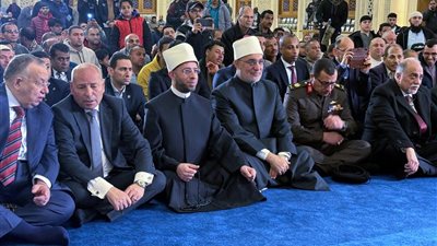 مفتي الجمهورية يشهد احتفال الأوقاف بذكرى انتصارات العاشر من رمضان بمسجد العزيز الحكيم