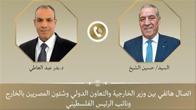 وزير الخارجية يبحث هاتفيًا مع نائب الرئيس الفلسطيني التطورات بالأراضي الفلسطينية والمنطقة