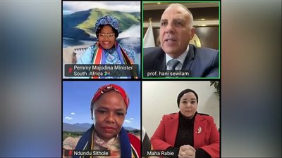 وزيرا الري المصري والمياه الجنوب أفريقي يشهدان ندوة دولية بمشاركة خبيرات في قطاع المياه من البلدين