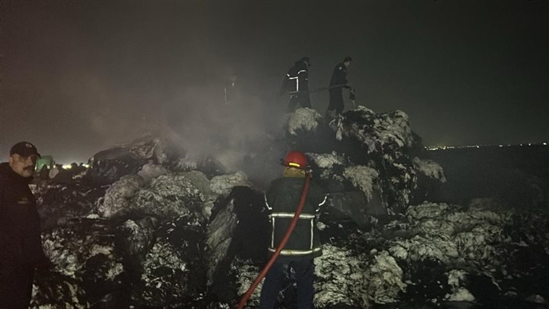 حريق سيارة نقل ببورسعيد