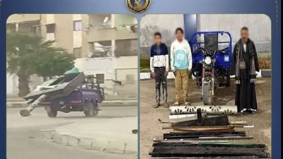 ضبط قائد تروسيكل استولى على لافتة إعلانية بالشرقية بعد سقوطها