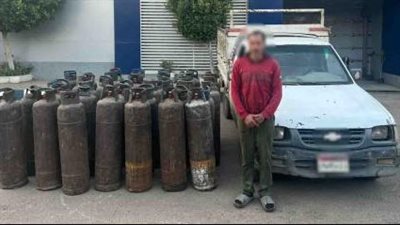 ضبط سائق بالدقهلية بحوزته 38 أسطوانة غاز كبيرة للبيع بالسوق السوداء