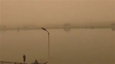 نشاط للرياح المحملة بالأتربة وتدهور في مستوى الرؤية الأفقية بالمنيا
