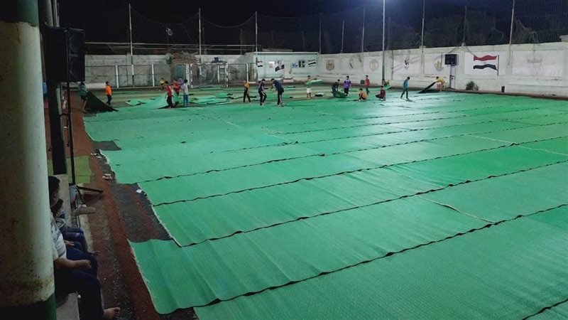 فرش الملاعب استعدادا