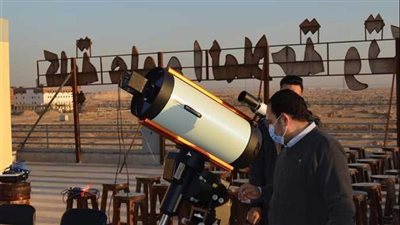 استطلاع هلال شوال من كلية علوم الملاحة بجامعة بنى سويف