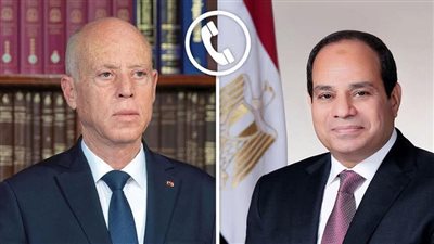 الرئيس السيسي يناقش مع الرئيس التونسي ضرورة خفض التصعيد والتوتر الحالي بالمنطقة