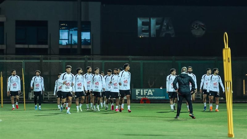 منتخب مصر خلال التمرين
