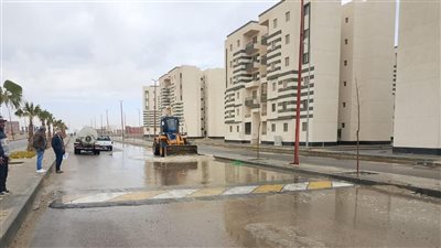 اجهزة المدن الجديدة  تجابه مياه الأمطار والتعامل مع موجة الطقس السيئ
