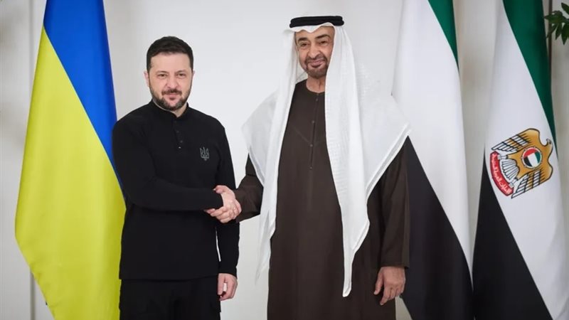 رئيسا الإمارات وأوكرانيا