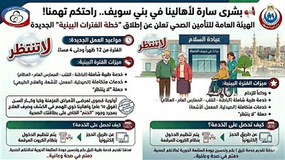 خدمة طبية سريعة لمرضى الأمراض المزمنة وكبارالسن وذوي الهمم بتأمين بنى سويف
