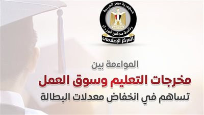إعلامي الوزراء: المواءمة بين مخرجات التعليم وسوق العمل تسهم في انخفاض معدلات البطالة