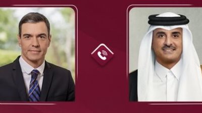 أمير قطر يبحث مع رئيس وزراء إسبانيا مستجدات الأوضاع الإقليمية