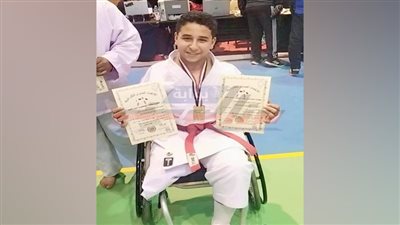 مكي: يهنئ بطل ذوي الهمم بعد حصد ذهبية الجمهورية للكاراتيه