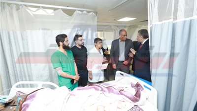 محافظ كفرالشيخ يزور مصابي حادث الطريق الدولي الساحلي