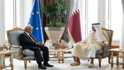 أمير قطر يستقبل رئيس المجلس الأوروبي