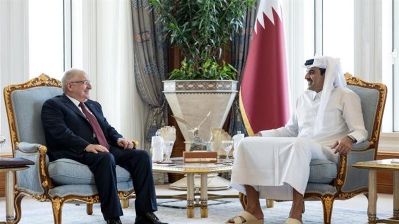 أمير قطر ووزير الدفاع
