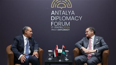 وزير الخارجية يلتقي مع رئيس حكومة الوحدة الوطنية الليبية