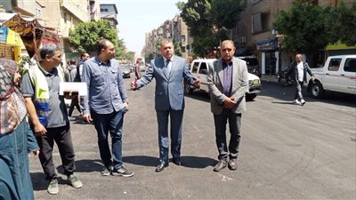 نائب محافظ القاهرة يتابع أعمال الرصف والتطوير بالمنطقة الشمالية