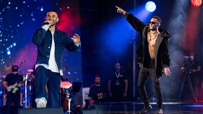 محمد رمضان وأحمد سعد لأول مرة على مسرح دولبي الشهير في لوس أنجلوس