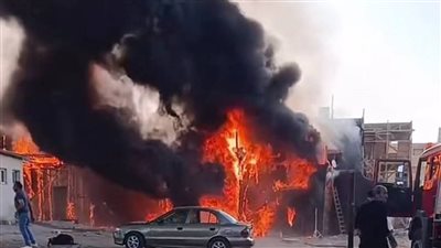 حريق يلتهم لوكيشن مسلسل “بيت بابا 2”.. والحماية المدنية تتدخل 