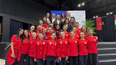 فراشات مصر تتصدر بطولة أفريقيا للجمباز الإيقاعي برصيد 27 ميدالية