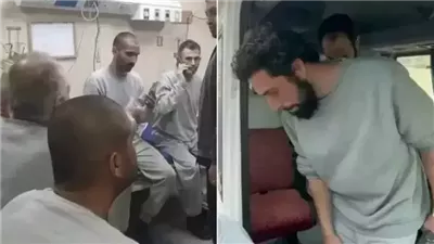 وصول 3 أسرى محررين إلى مستشفى شهداء الأقصى وسط غزة