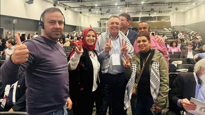 فرحة الصحفيين الفلسطينيين