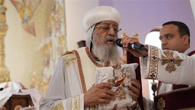 البابا تواضروس يصلي قداس عيد القديس مارمرقس بڤينيسيا