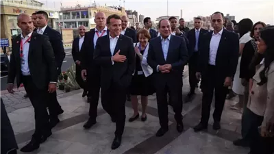الرئيس الفرنسي يعرب عن بالغ تقديره لزيارة مدينة الإسكندرية