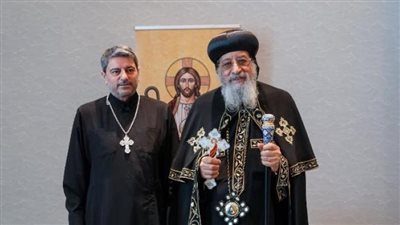 البابا تواضروس يستقبل راعي الكنيسة الأرثوذكسية المقدونية في زغرب ويؤكد أهمية المحبة 