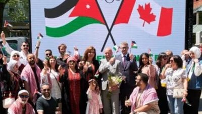 الجالية الأردنية في كندا تحتفل بعيد الاستقلال برفع العلم الأردني بمقاطعة نوفاسكوشيا