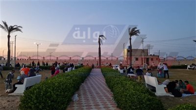 إقبال كبير علي حدائق ومتنزهات مصيف بلطيم