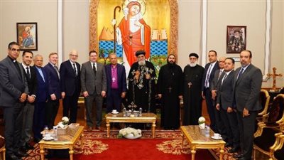 البابا تواضروس يستقبل رئيس الطائفة الإنجيلية ووفدًا من قيادات الاتحاد المعمداني العالمي