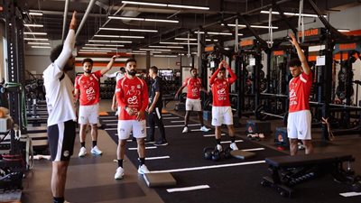 بالصور.. تدريبات في الجيم لمنتخب مصر استعدادا لودية البرازيل
