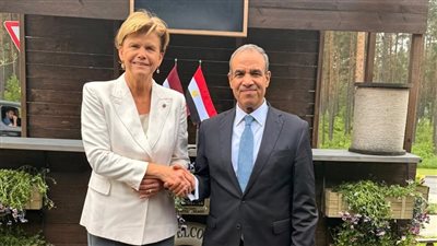 وزير الخارجية يلتقي وزيرة خارجية لاتفيا