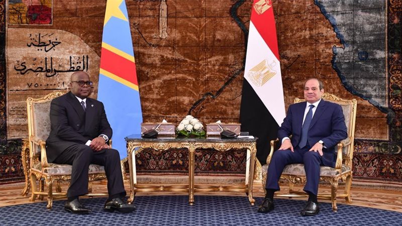 الرئيس السيسي ورئيس جمهورية  الكونغو الديمقراطية