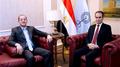 المسلماني يستقبل وزير المالية أحمد كجوك قبيل بدء صالون ماسبيرو الثقافي