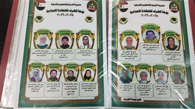 تعليم الشرقية تعلن قائمة أوائل الشهادة الإعدادية 
