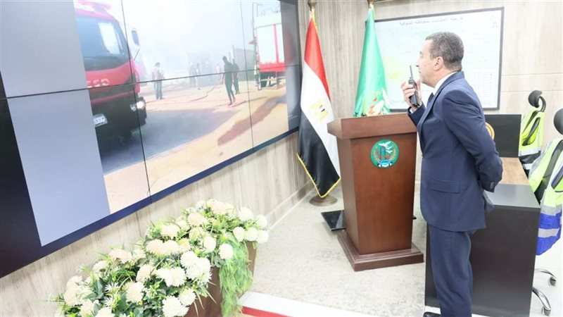 محافظ المنوفية يتابع إخماد حريق السادات 