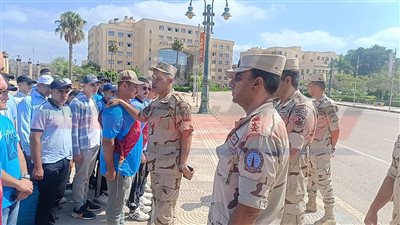 تفقد دورة التربية العسكرية وحملة التبرع بالدم بجامعة كفرالشيخ