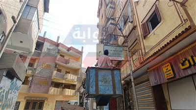 إزالة 16 إعلانًا مخالفًا بكفر الشيخ