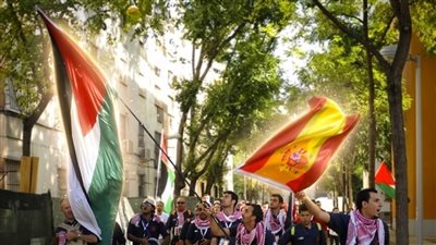 وسط احتفالات المونديال.. جماهير إسبانيا لا تنسى فلسطين