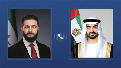 الرئيس الإماراتي يبحث مع نظيره السوري علاقات التعاون والتطورات الإقليمية